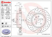 09.A301.11 Brzdový kotouč COATED DISC LINE BREMBO