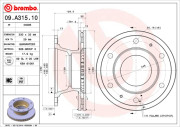 09.A315.10 BREMBO brzdový kotúč 09.A315.10 BREMBO