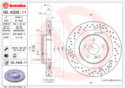 09.A326.11 Brzdový kotouč COATED DISC LINE BREMBO