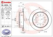 09.A334.11 Brzdový kotouč COATED DISC LINE BREMBO