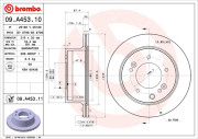 09.A453.10 BREMBO brzdový kotúč 09.A453.10 BREMBO