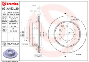 09.A453.21 Brzdový kotouč COATED DISC LINE BREMBO