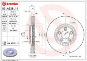 09.A528.11 Brzdový kotouč COATED DISC LINE BREMBO