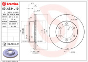 09.A634.10 BREMBO brzdový kotúč 09.A634.10 BREMBO