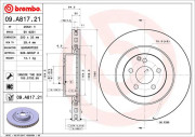 09.A817.21 Brzdový kotouč COATED DISC LINE BREMBO