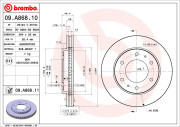 09.A868.11 BREMBO brzdový kotúč 09.A868.11 BREMBO