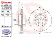 09.A870.14 Brzdový kotouč PRIME LINE BREMBO