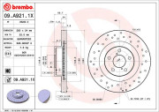 09.A921.1X Brzdový kotouč BREMBO XTRA LINE BREMBO