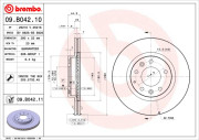 09.B042.10 Brzdový kotouč PRIME LINE BREMBO