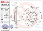 09.B269.1X Brzdový kotouč BREMBO XTRA LINE BREMBO