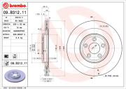 09.B312.11 BREMBO brzdový kotúč 09.B312.11 BREMBO