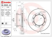 09.B325.40 BREMBO brzdový kotúč 09.B325.40 BREMBO