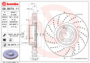 09.B474.11 BREMBO brzdový kotúč 09.B474.11 BREMBO