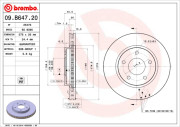 09.B647.20 Brzdový kotouč PRIME LINE BREMBO