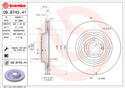 09.B743.41 BREMBO brzdový kotúč 09.B743.41 BREMBO