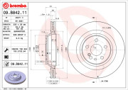 09.B842.11 Brzdový kotouč COATED DISC LINE BREMBO