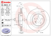 09.B842.31 BREMBO brzdový kotúč 09.B842.31 BREMBO