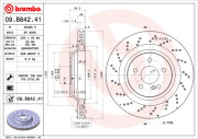 09.B842.41 Brzdový kotouč COATED DISC LINE BREMBO