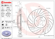 09.B913.11 Brzdový kotouč COATED DISC LINE BREMBO