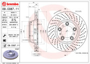 09.C087.11 Brzdový kotouč COATED DISC LINE BREMBO