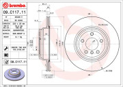 09.C117.11 Brzdový kotouč COATED DISC LINE BREMBO