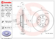 09.C176.11 BREMBO brzdový kotúč 09.C176.11 BREMBO