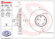 09.C243.10 Brzdový kotouč PRIME LINE BREMBO