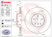 09.C314.11 Brzdový kotouč COATED DISC LINE BREMBO