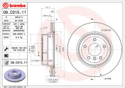 09.C315.11 BREMBO brzdový kotúč 09.C315.11 BREMBO