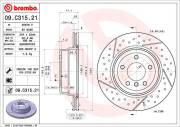 09.C315.21 BREMBO brzdový kotúč 09.C315.21 BREMBO