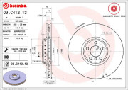 09.C412.13 Brzdový kotouč BREMBO NAO LINE BREMBO