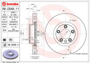 09.C549.11 Brzdový kotouč COATED DISC LINE BREMBO