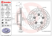 09.C880.11 Brzdový kotouč COATED DISC LINE BREMBO