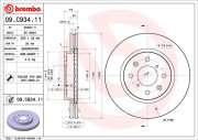 09.C934.11 BREMBO brzdový kotúč 09.C934.11 BREMBO