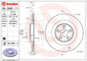 09.D061.11 Brzdový kotouč COATED DISC LINE BREMBO