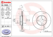 09.D065.11 Brzdový kotouč COATED DISC LINE BREMBO