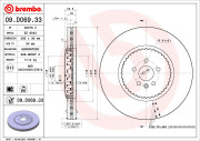 09.D069.33 Brzdový kotouč TWO-PIECE DISCS LINE BREMBO