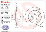 09.D085.11 BREMBO brzdový kotúč 09.D085.11 BREMBO