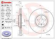 09.D179.11 Brzdový kotouč COATED DISC LINE BREMBO