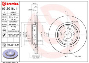 09.D218.11 BREMBO brzdový kotúč 09.D218.11 BREMBO