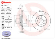 09.D227.11 BREMBO brzdový kotúč 09.D227.11 BREMBO