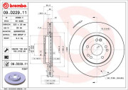 09.D229.11 Brzdový kotouč COATED DISC LINE BREMBO