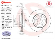 09.D533.13 Brzdový kotouč CO-CAST DISCS LINE BREMBO