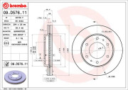 09.D576.11 Brzdový kotouč COATED DISC LINE BREMBO