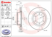 09.D617.11 BREMBO brzdový kotúč 09.D617.11 BREMBO