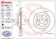 09.D626.11 Brzdový kotouč COATED DISC LINE BREMBO