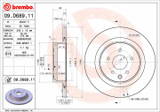 09.D689.11 Brzdový kotouč COATED DISC LINE BREMBO