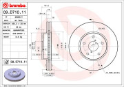 09.D710.11 Brzdový kotouč COATED DISC LINE BREMBO