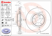 09.D761.11 Brzdový kotouč COATED DISC LINE BREMBO