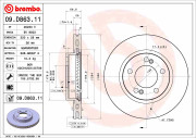 09.D863.11 BREMBO brzdový kotúč 09.D863.11 BREMBO